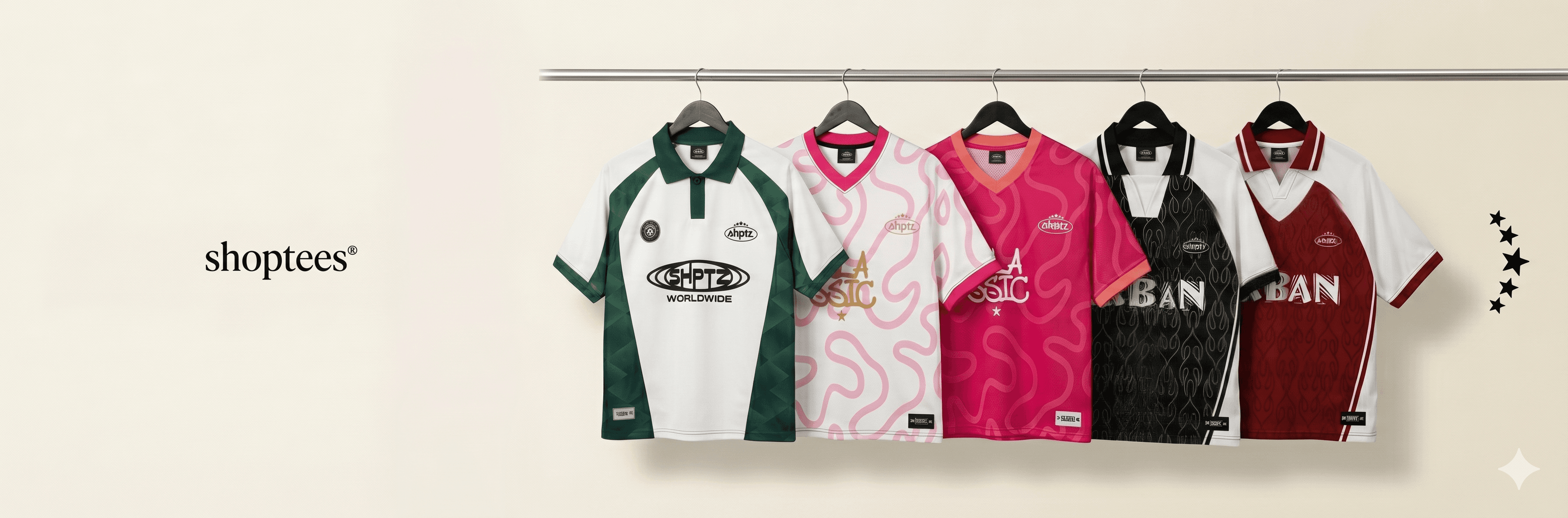 Shoptees — current collection banner